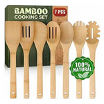 7-Piece Woodenhouse Lifelong Quality Bamboo Utensils Wood Spoons