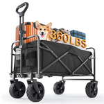 Sweetcrispy 120L Collapsible Foldable Wagon Cart