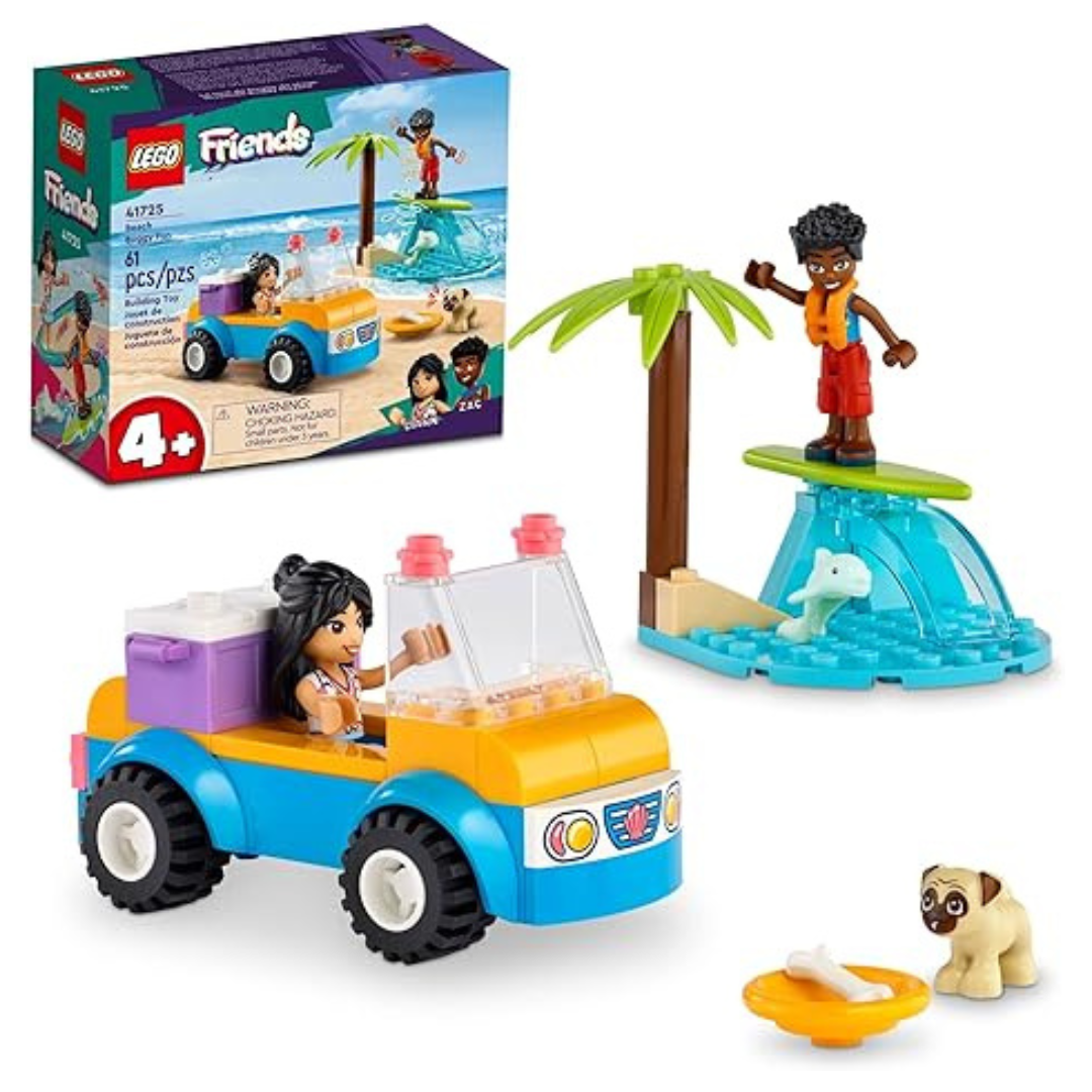 61-Piece LEGO Friends Beach Buggy Fun Building Toy Set (41725)