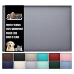18.5"x11.5" Waterproof Raised Edge Silicone Pet Feeding Mat (Gray)