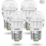 4-Pack SANSI 45W Equivalent Refrigerator LED Light Bulb