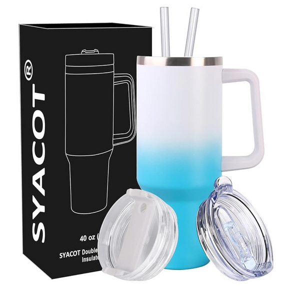40oz Syacot Stainless Steel Insulated Tumbler with Handle