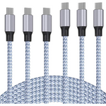 3-Pack 6ft Best New Nylon Braided 60W Charger Cables