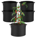 5-Pack 5 Gallon Heavy-Duty Garden Pots Fabric Grow Bags