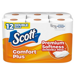 12-Count Scott ComfortPlus 1-Ply Double Roll Toilet Paper