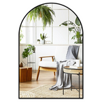 Fabuday 20" x 30" Black Arched Bathroom Mirror With Frame
