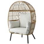 Better Homes & Gardens Ventura Boho Outdoor Wicker Stationary Kid's Egg Chair