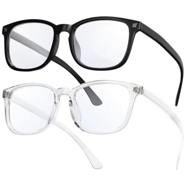 10-Pack Blue Light Blocking Computer Glasses (Clear/Black)
