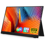Vilva 15.6" 1080P IPS USB-C Portable Monitor With Cover & Speakers