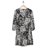 Ellen Tracy Double Tie Keyhole Tiered Babydoll Dress
