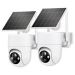 2-Pack Oculview Wireless 360 deg. 2K Solar Security Cameras