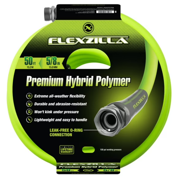 50-Ft 5/8" Flexzilla Heavy Duty/Lightweight SwivelGrip Garden Hose