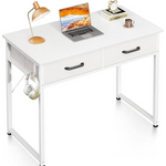 ODK 32" Small Vanity Desk With Fabric Storage Drawers