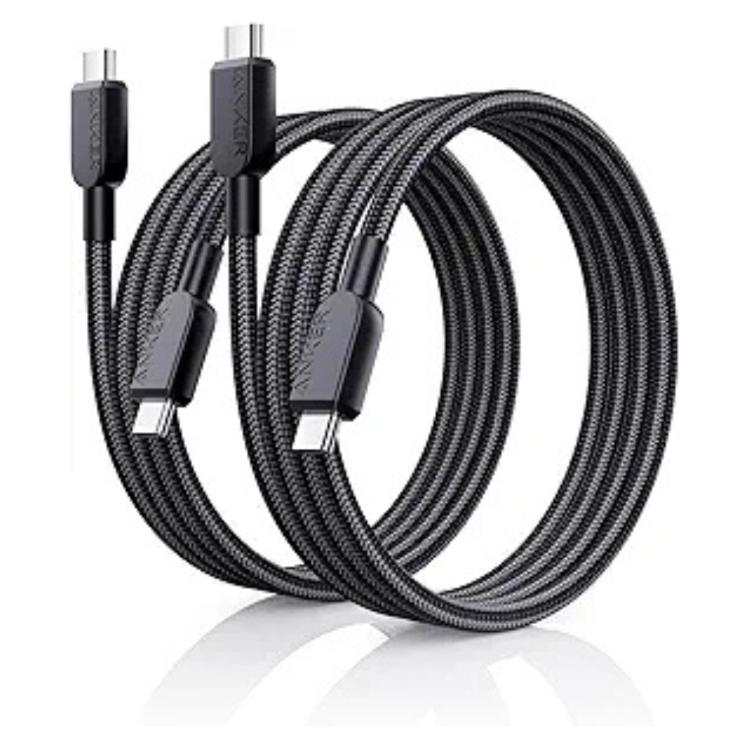 2-Pack Anker 240W 3ft USB-C To USB-C Cable