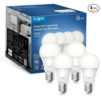 4-Pack 60W Tapo TP-Link Smart Wi-Fi Light Bulbs