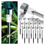 16-Pack Stainless Steel LED Solar Garden Lights
