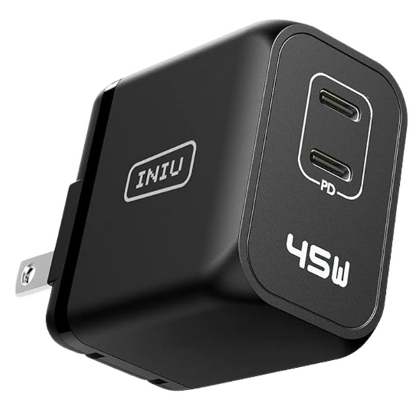 45W INIU GaN PD Dual USB-C Ports Wall Charger Adapter
