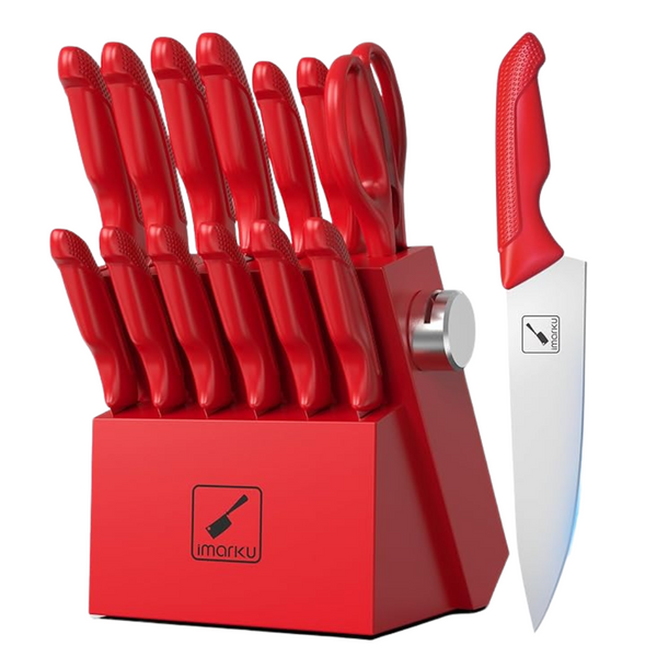 14-Piece Imarku Japanese Stainless Steel Kitchen Knife Set