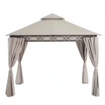Hampton Bay Palantine 10.5 Ft. x 10.5 Ft. Tan Soft Top Gazebo