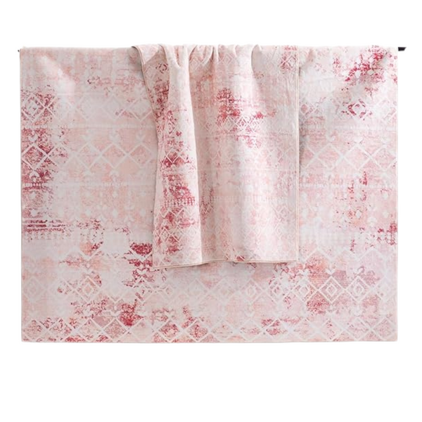5 x 3 Ft Moroccan Pink Low Pile Carpet