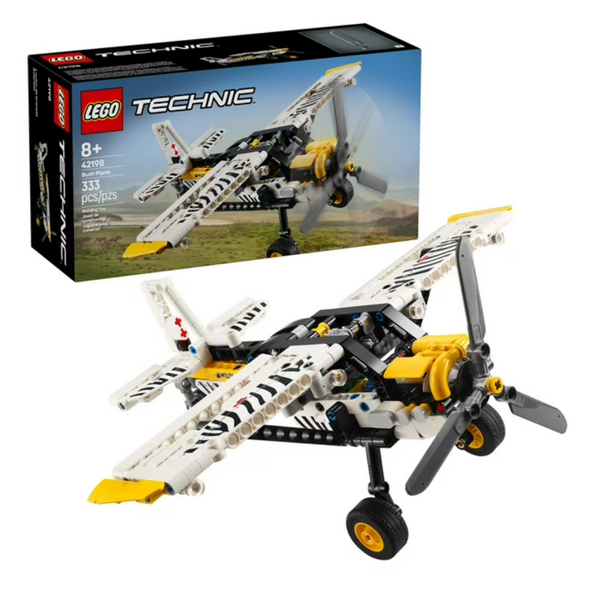 333-Piece LEGO Technic Bush Plane Building Toy Kit (42198)