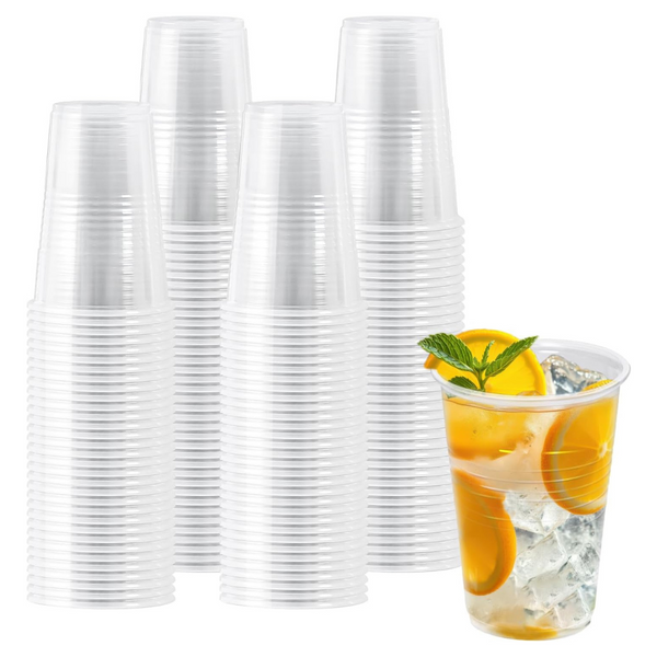 200-Pack 9oz Clear Plastic Disposable Cups