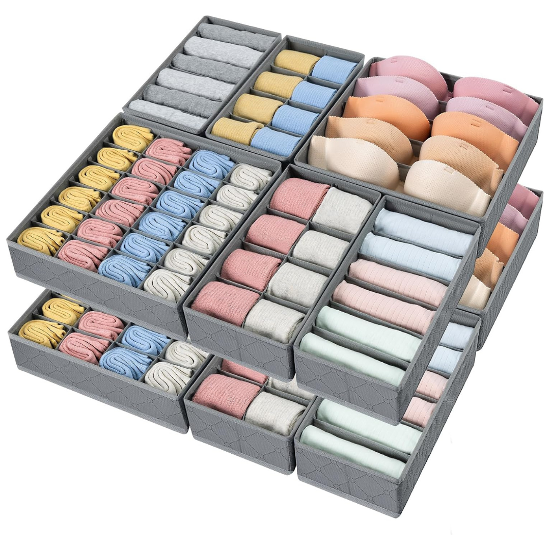 12-Pack Drawer Organizer For Clothes