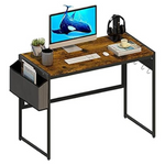 39" Writing Study Industrial Style Computer Desk With Storage Bag