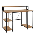 47" Mainstays Computer Desk With Storage Shelves (Walnut)