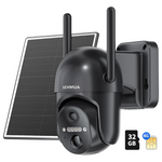 Outdoor Wireless 4G LTE Cellular Solar Security Camera