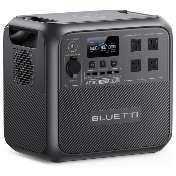 1800W 1152Wh Bluetti AC180 Solar Portable Power Station