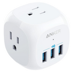 Anker 321 20W Outlet Extender W/ 3 Outlets, 2 USB-A & 1 USB-C Ports