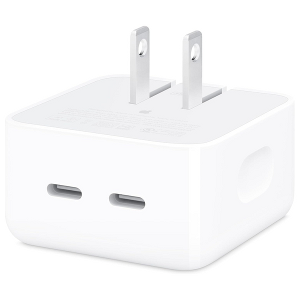 35W Apple Dual USB-C Port Compact Power Adapter