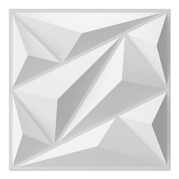 33-Pack Art3dwallpanels 12" x 12" 3D Diamond Wall Panel