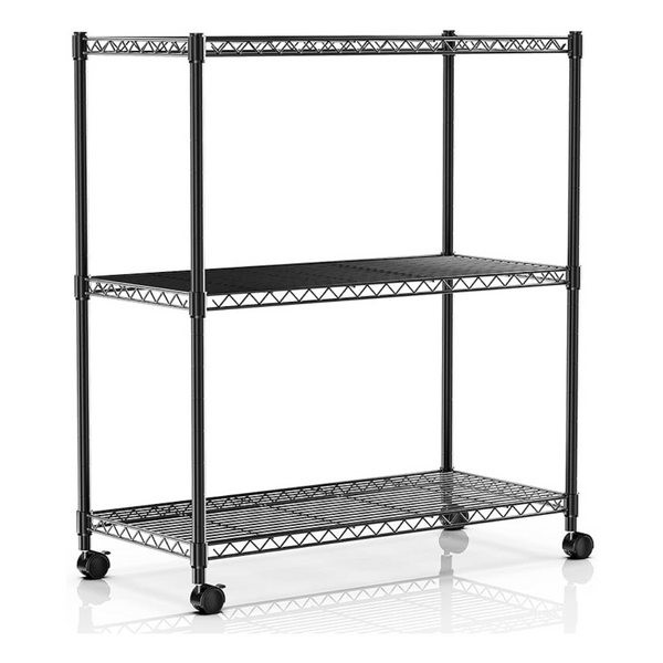 Simple Deluxe Heavy Duty 3-Shelf Shelving With Wheels