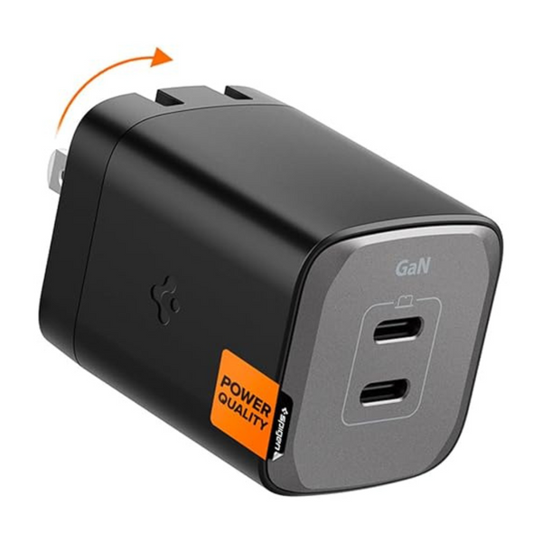 65W Spigen GaN III 652 2-Ports Compact Foldable Dual USB-C Wall Charger