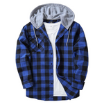 Men's Flannel Hoodie Shirt Jacket