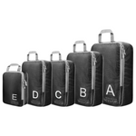 5-Pack Premium 382D Fabric Packing Cubes With Smooth Zippers