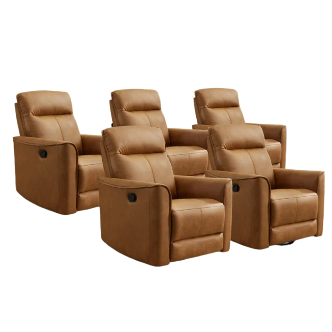 Set Of 5 Evoleht 31.5" Modern Upholstered Swivel Recliner