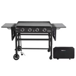 4 Burner Flat Top Liquid Propane 52000 BTU Gas Grill