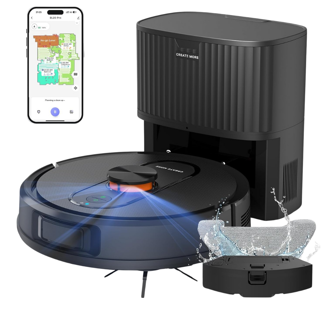 Eitton 5000Pa Robotic Vacuum And Mop With Self-Emptying