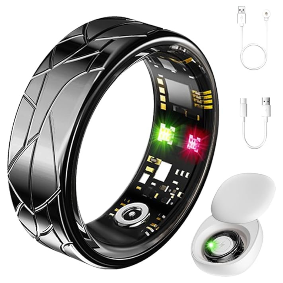 Waterproof Fitness Smart Ring With Heart Rate Monitor