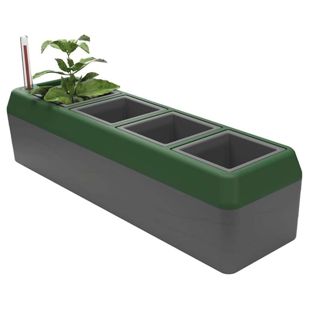 Bio Green Provence Self Watering 4-Herb Window Boxes Planters