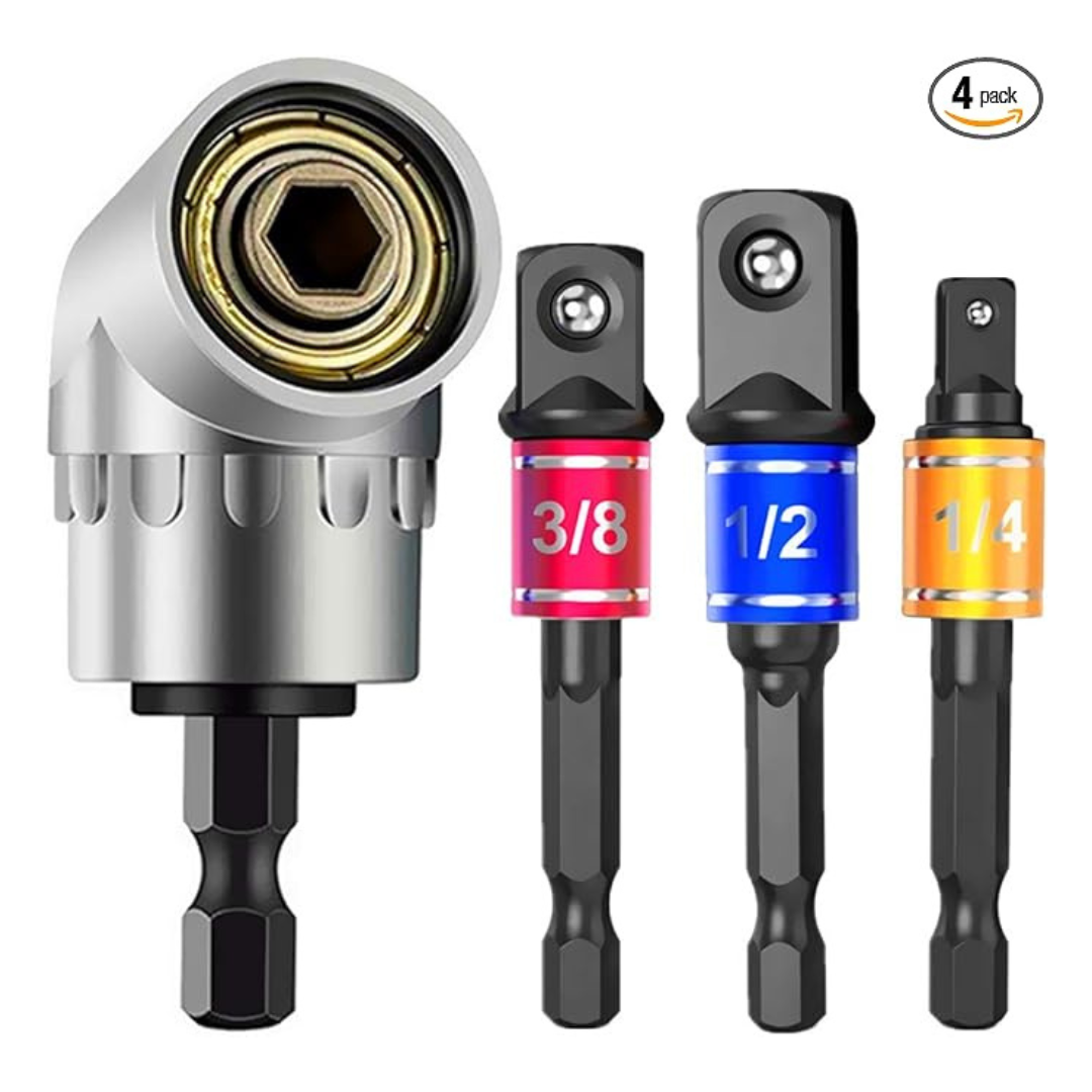 3-Piece Impact Grade Power Hand Tools Driver Sockets Adapter Extension Set