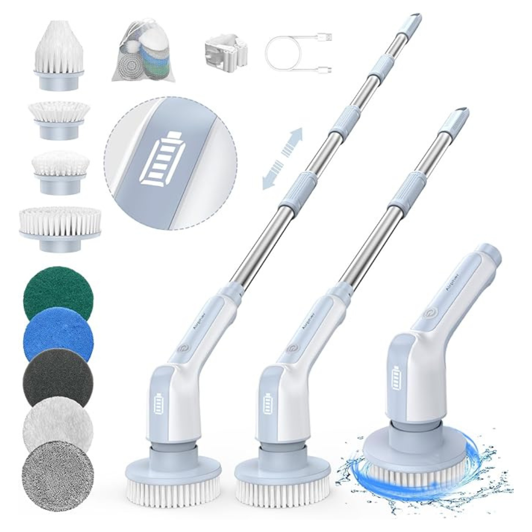 IPX8 Cordless Electric Spin Scrubber