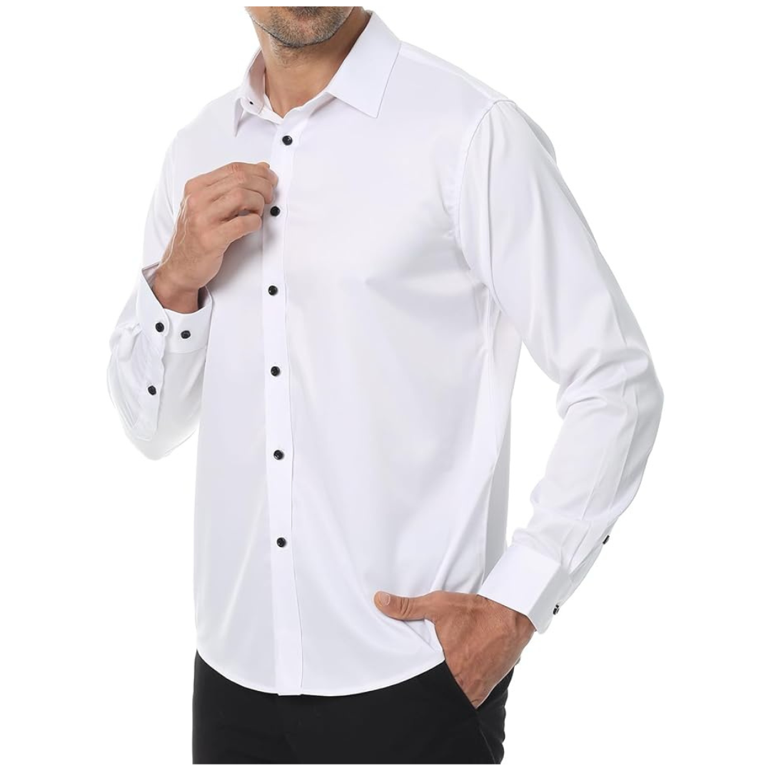 EFIZURA Men's Stretch Regular Fit Dress Shirt