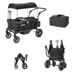 Elemara Premium Collapsible All-Terrain Wagon Stroller With Canopy