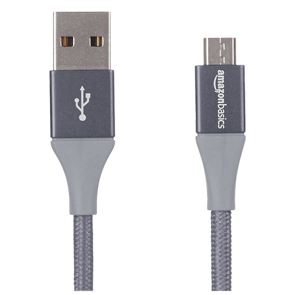 10ft Amazon Basics Nylon Braided Micro USB To USB-A 2.0 Cable
