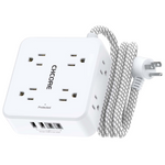 Surge Protector 5ft Braided Extension Cord 8 Outlets Power Strip