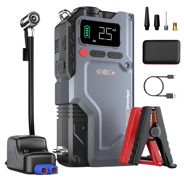 Q3 6000A Portable Car Jump Starter & 150PSI Air Compressor
